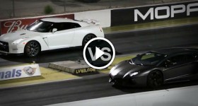 Lamborghini Aventador Vs Nissan GTR Camaro Mustang Drag Race