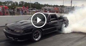 1100HP Huge Turbo Ford Mustang Fox Body battles 350shot SRT Viper!
