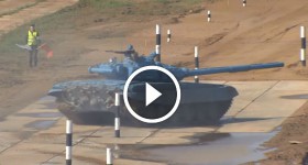 Army Tank Games biathlon video Armored races precision gunnery at 1st competition nr Moscow