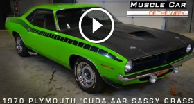 Muscle Car Of The Week Video #50 1970 Plymouth 'Cuda AAR Sassy Grass Green Video