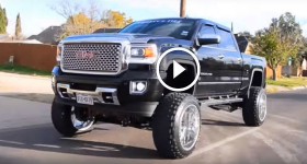 New 2015 GMC Denali on 12 Inch lift by FTS on 24 by 12 American Force RIms!