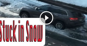 Angry Man Stuck in Snow