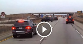 Tailgater gets brake checked and then crashes