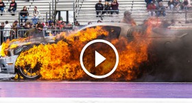 Race fire Mustang EXPLODES Into Flames!