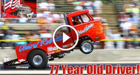 77 YRS OLD! 1-4 MILE WHEELSTANDER LEGEND! RICHARD HUTCHINS! BLOWN CHEVY REBELLION VW!