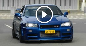 Nissan Skyline R34 GTR & R33 - CRAZY Revs Flames & Accelerations!