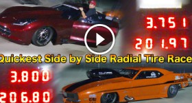 Chevy Corvette C7 QUICKEST SIDE BY SIDE RACE ON DRAG RADIALS!