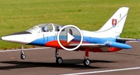 THE BIGGEST RC TURBINE JET MODEL IN THE WORLD L-39 ALBATROS XXXL 68 KG SCALE 1-27 GIGANTIC !!!