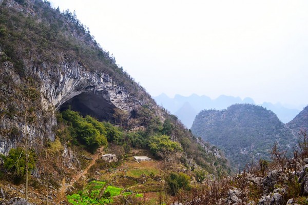 Zhongdong cave outside view