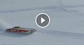 RC Powerboat driving on SNOW HPR06 of Manuel