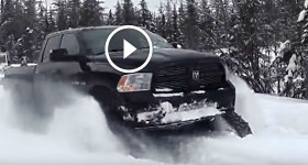 Snow tracks on trucks