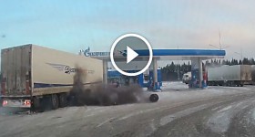 Truck Tire Explodes