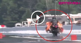 NOS Suzuki Hayabusa EXPLODES in a ball of flame at full speed