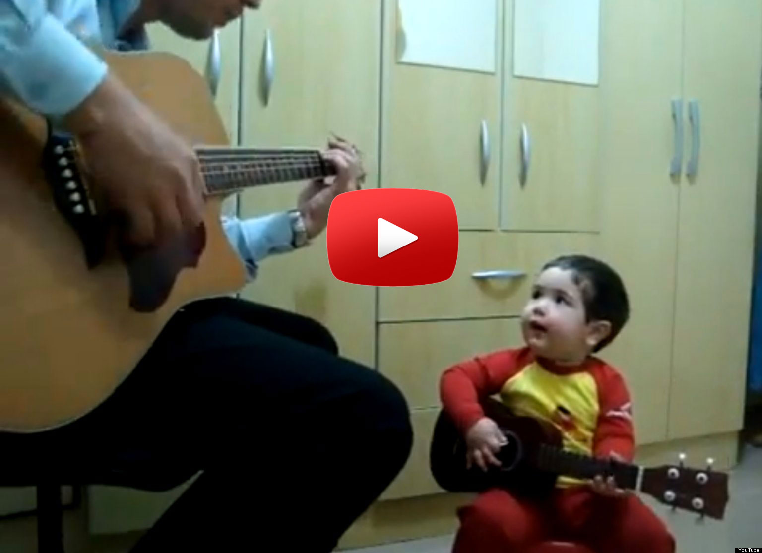 SUPER CUTE Boy Playing on a Guitar