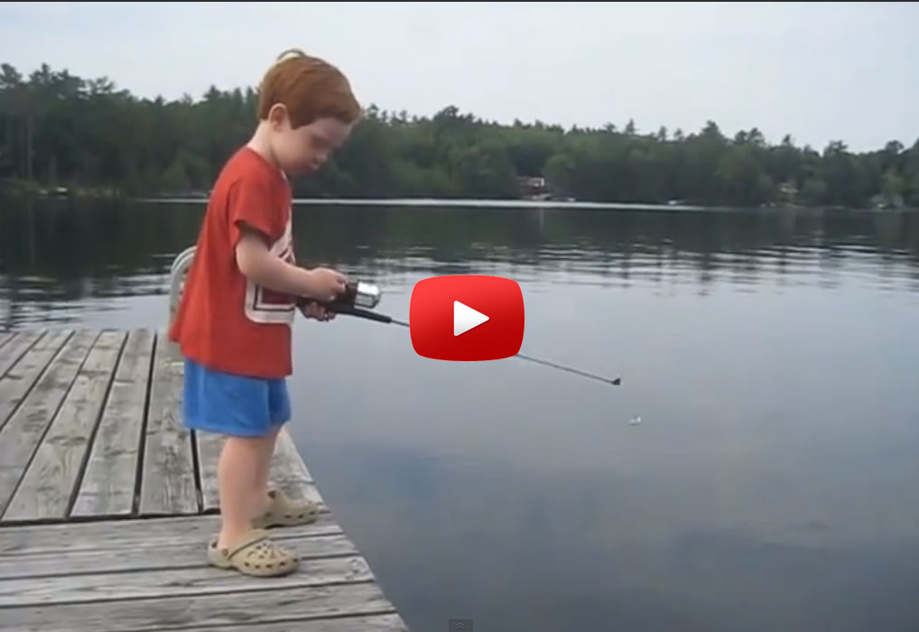 Cute Kid - Amazing Fishing Technique
