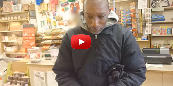 HOMELESS GUY WINNING A LOTTERY