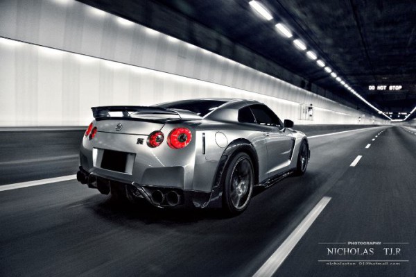 Nicholas TJ.R Wald Black Bison Nissan GT-R driving in a tunnel