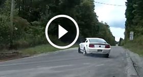 Supercharged Mustang drift