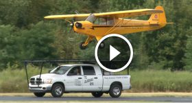 plane LANDING A Plane On TOP Of a Moving DODGE Truck