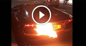 Lamborghini Aventador CATCHES FIRE