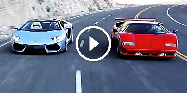 Lamborghini Countach vs. Aventador Roadster