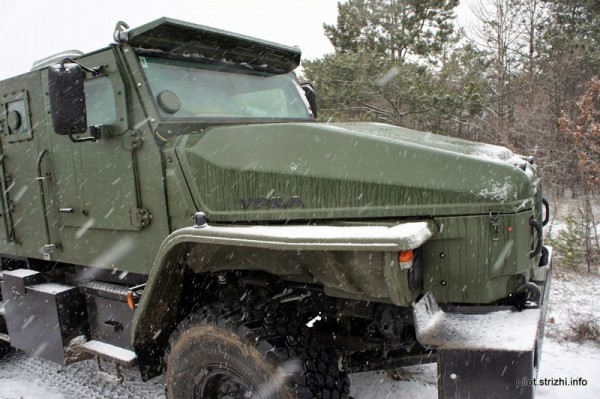 Russian Armored Truck Ural front side view