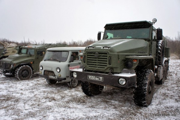 Russian Armored Truck Ural front three quarters