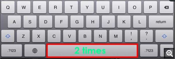 Space two times = a period