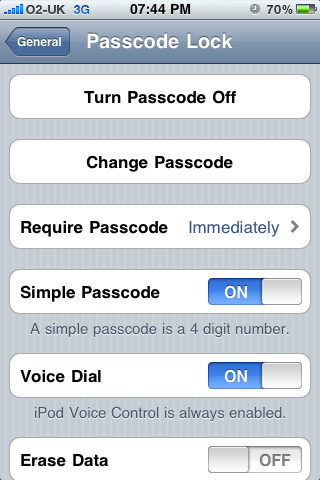 Turn Off Simple Passcode on iPhone