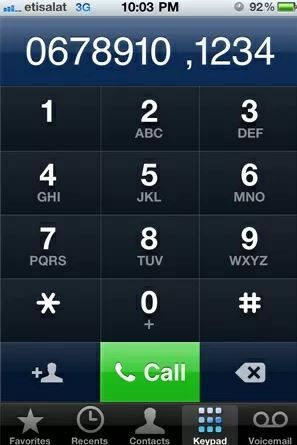 add a pause  by holding star after the number