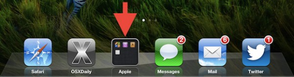 folder with apps on deck of iphone