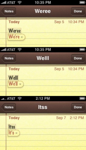 misspell the words purposely for faster typing