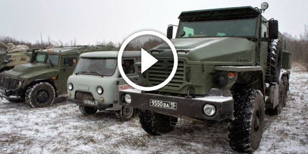russian armored truck ural front side three quarters