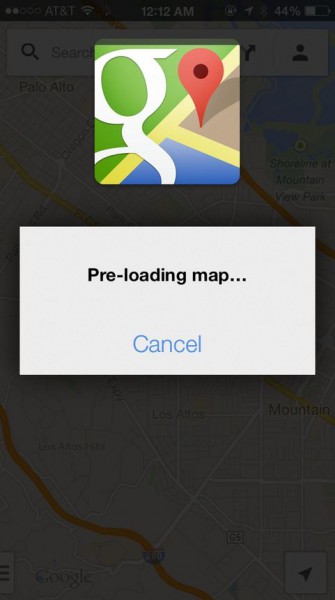 using google maps offline on iphone