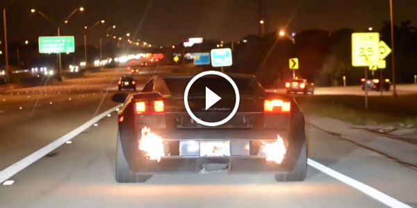 Brushed Metal Lamborghini Gallardo Flame Thrower