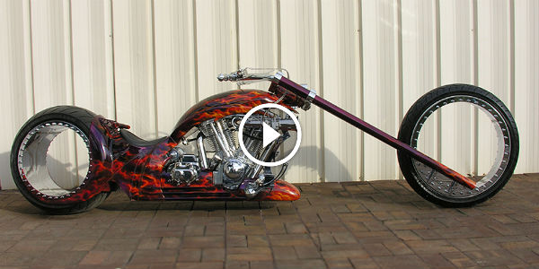 Hubless Chopper (The Hubless Monster) A Wicked Bike Without Rims that Rides!!