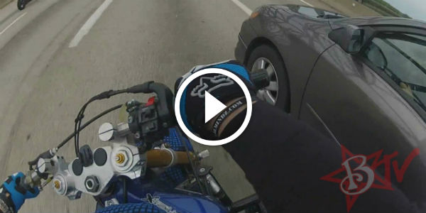 Cop Attempts Hitting Motorcycle On Highway Road Rage Off Duty Police Officer Tries Running Into Bike