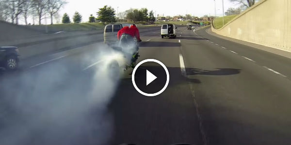 Massive Highway Burnout Smoke Screen