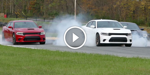 The Ultimate 2015 Dodge Charger Hellcat Red White & Blue Triple Burnout!