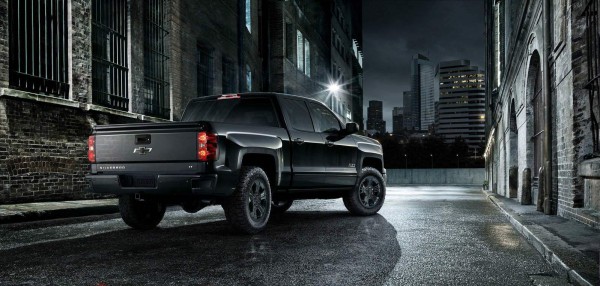 Chevy Silverado Midnight Edition rear three quarters