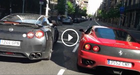 Ferrari 360 Modena F1 vs Nissan GTR Acceleration
