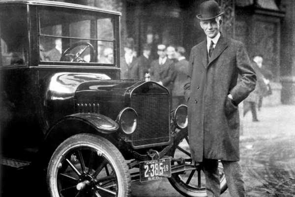 Henry Ford with a 1921 Model T