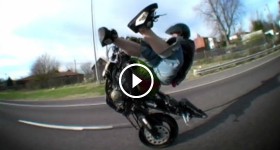 Wheelie with no front wheel down the highway