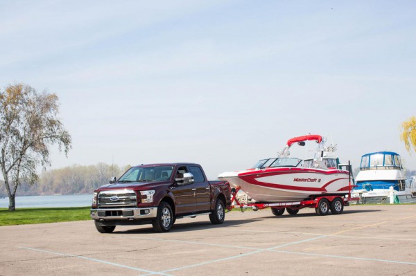 2016 Ford F-150 with Pro Trailer Backup Assist front three quarters distant view