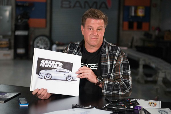 Chip Foose with MMD 2015 Mustang GT sketch