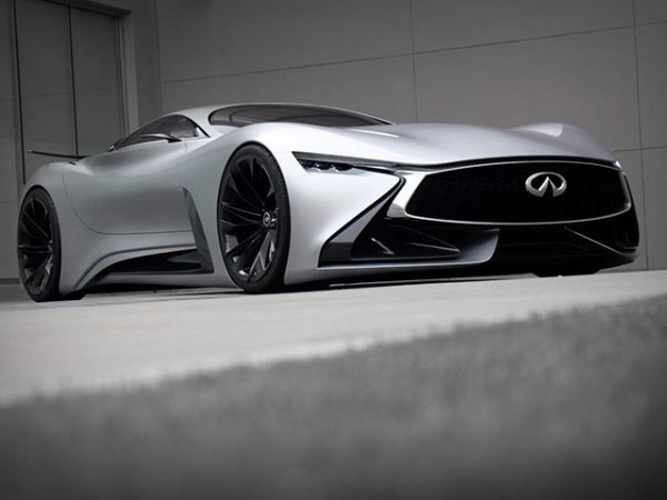 Infiniti Vision GT concept car front three quarters low view
