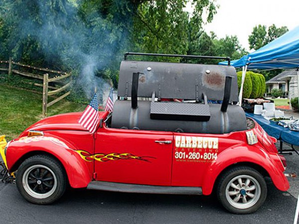 barbecue made of fiat 500
