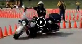 Cop doing cone drills like a boss