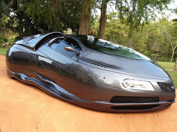 ETV futuristic concept car - side angle view