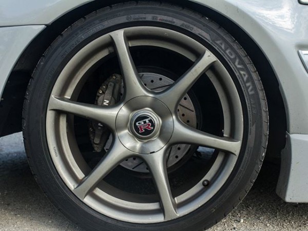 Nissan R34 GT-R Wagon wheel close up